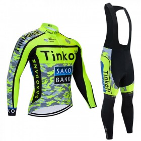 Set Fietsshirt Lange Mouw + Lange Koersbroek 2020 Tinkoff N001